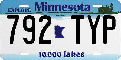 MN license plate 792TYP