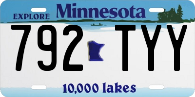 MN license plate 792TYY