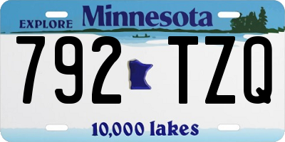 MN license plate 792TZQ