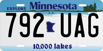 MN license plate 792UAG