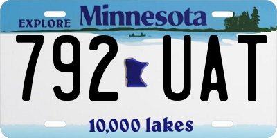 MN license plate 792UAT