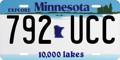 MN license plate 792UCC