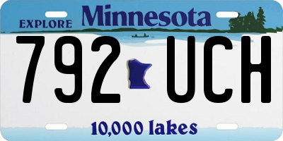 MN license plate 792UCH