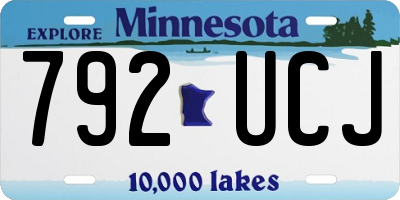 MN license plate 792UCJ