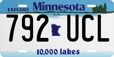MN license plate 792UCL
