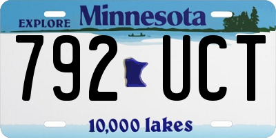 MN license plate 792UCT