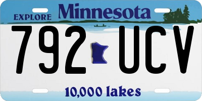 MN license plate 792UCV