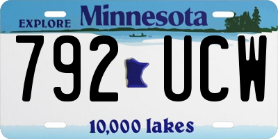 MN license plate 792UCW