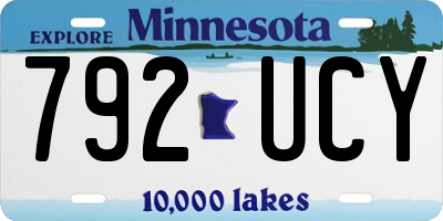 MN license plate 792UCY