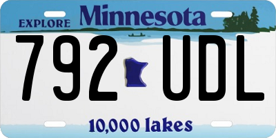 MN license plate 792UDL