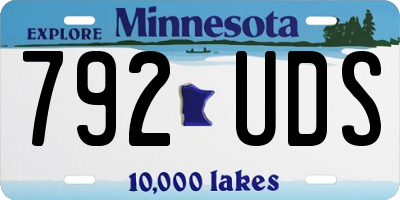 MN license plate 792UDS