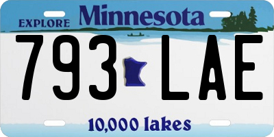 MN license plate 793LAE