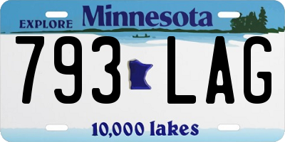 MN license plate 793LAG