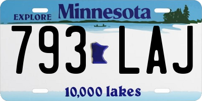 MN license plate 793LAJ