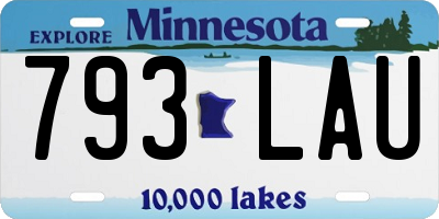 MN license plate 793LAU