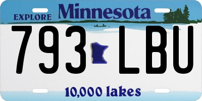 MN license plate 793LBU