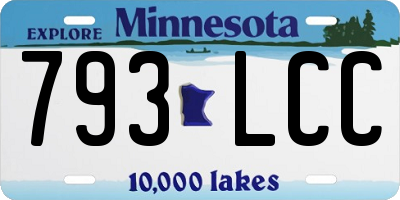 MN license plate 793LCC