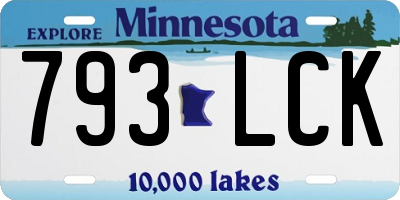 MN license plate 793LCK