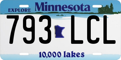 MN license plate 793LCL