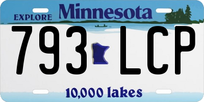 MN license plate 793LCP
