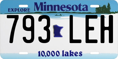 MN license plate 793LEH