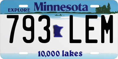 MN license plate 793LEM