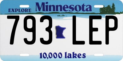 MN license plate 793LEP
