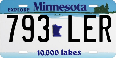 MN license plate 793LER