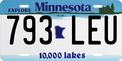 MN license plate 793LEU