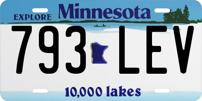 MN license plate 793LEV