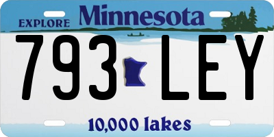 MN license plate 793LEY