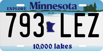 MN license plate 793LEZ