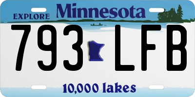 MN license plate 793LFB