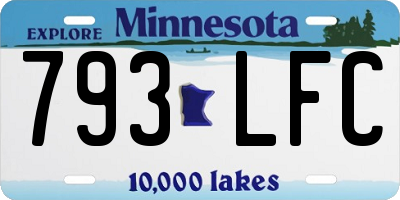 MN license plate 793LFC
