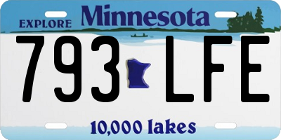 MN license plate 793LFE