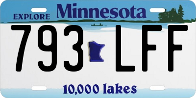 MN license plate 793LFF