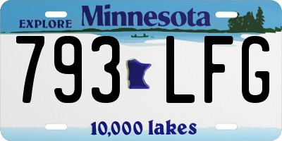 MN license plate 793LFG