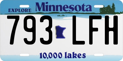 MN license plate 793LFH