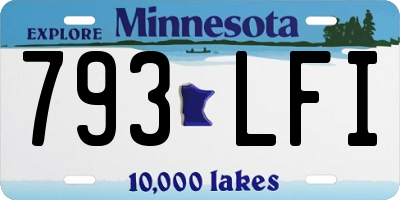 MN license plate 793LFI