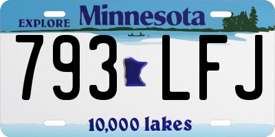 MN license plate 793LFJ