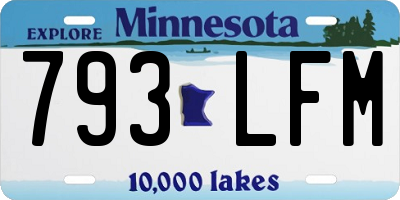MN license plate 793LFM