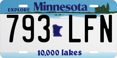 MN license plate 793LFN