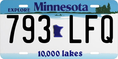 MN license plate 793LFQ