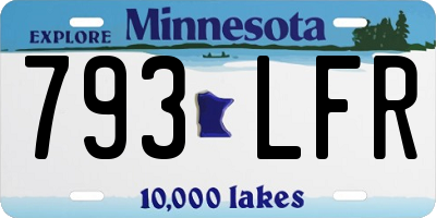 MN license plate 793LFR