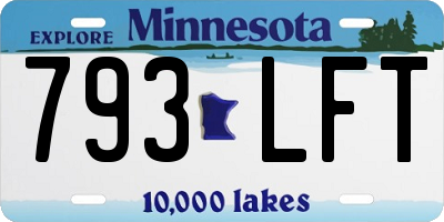 MN license plate 793LFT