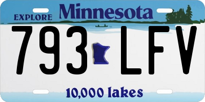 MN license plate 793LFV