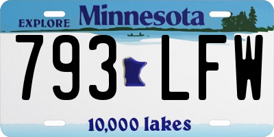 MN license plate 793LFW