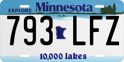MN license plate 793LFZ