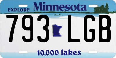 MN license plate 793LGB
