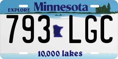 MN license plate 793LGC